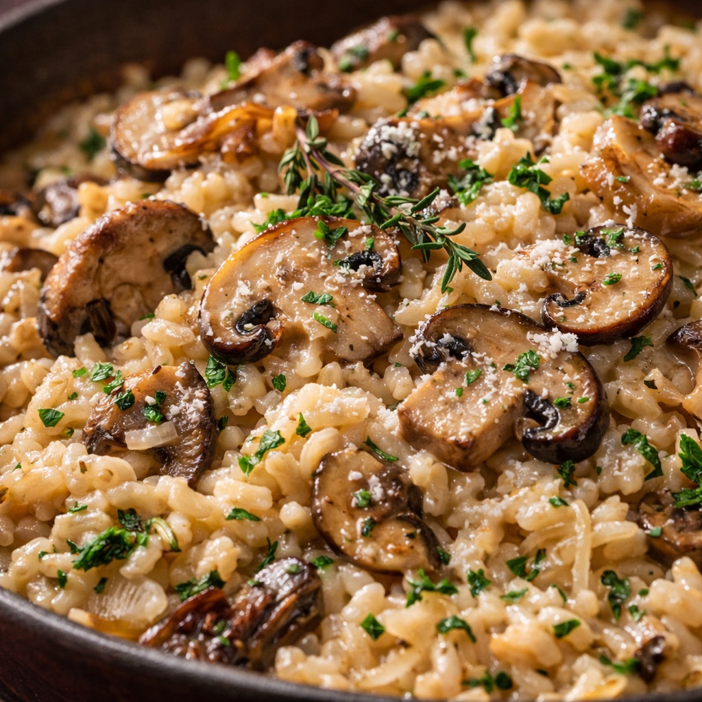 Risotto crémeux et ses champignons